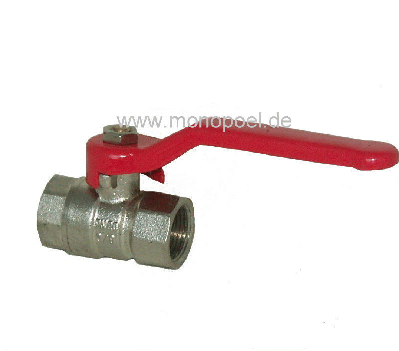 ball valve, 3/8 inch female/female, nickel-plated brass