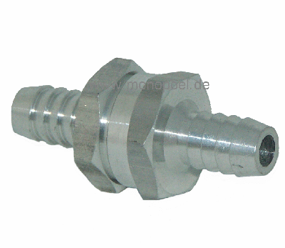 return valve, aluminium, for 6 mm I.D.