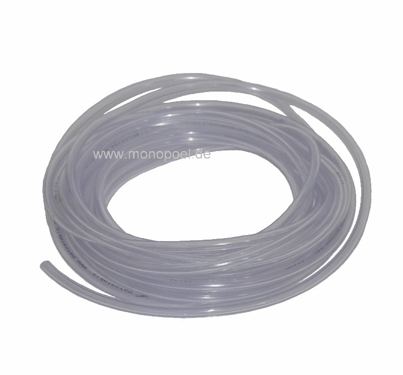 PVC-hose, 10 mm ID, 14 mm OD, crystal clear